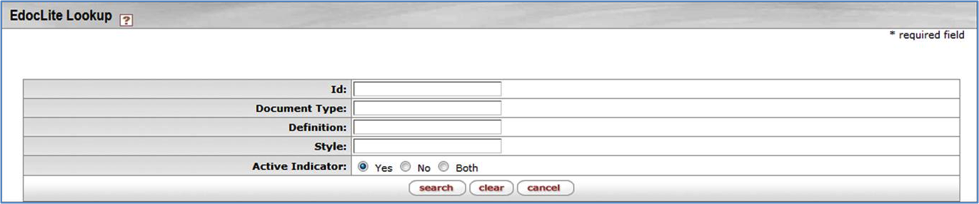 eDocLite Lookup