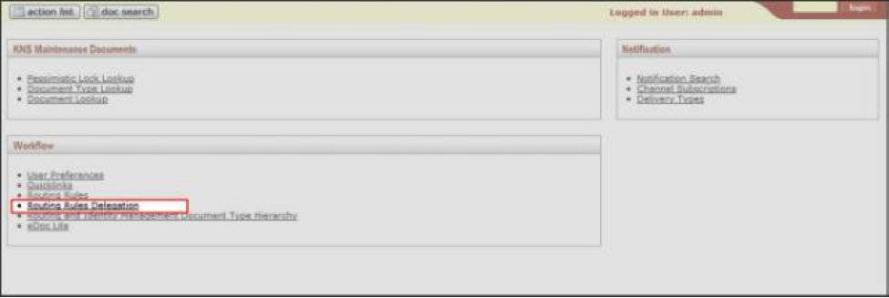 Workflow Channel: Routing Rules Delegation Link
