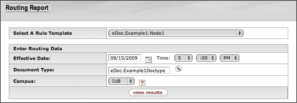 Routing Report: Routing Data Entry