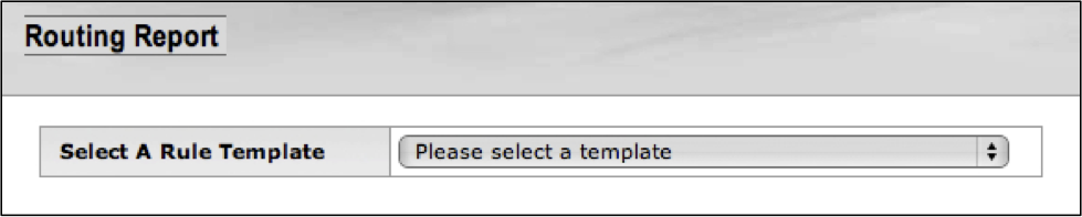 Routing Report: Template Selection