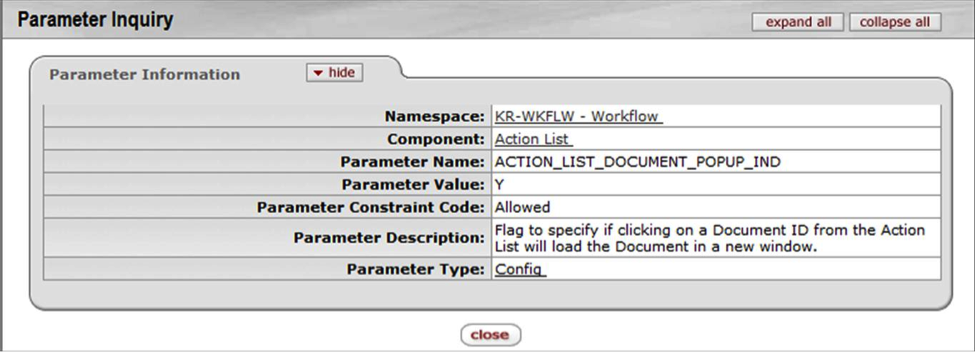 Parameter Inquiry