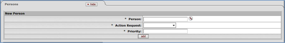 Routing Rules Delegation: Persons Tab