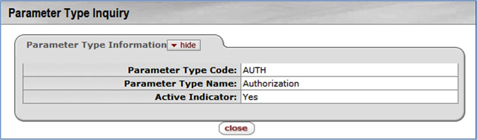 Parameter Type Inquiry