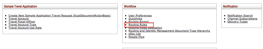 Workflow Channel: Routing Rules Link