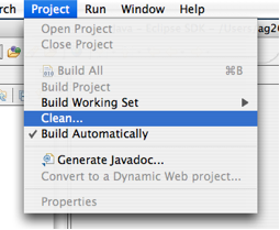 Eclipse Clean Build