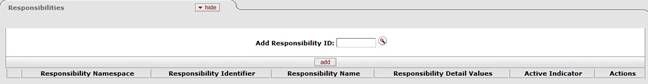 Responsibilities tab