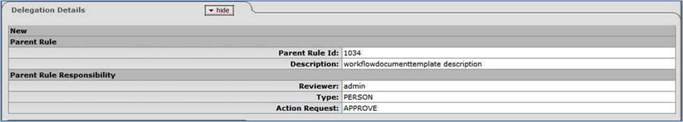 Routing Rule Deleation: Details Section