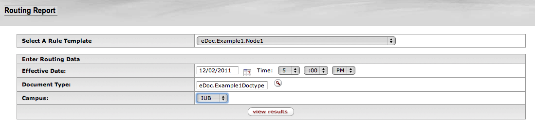 Routing Report: Routing Data Entry