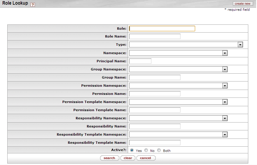 Role Lookup