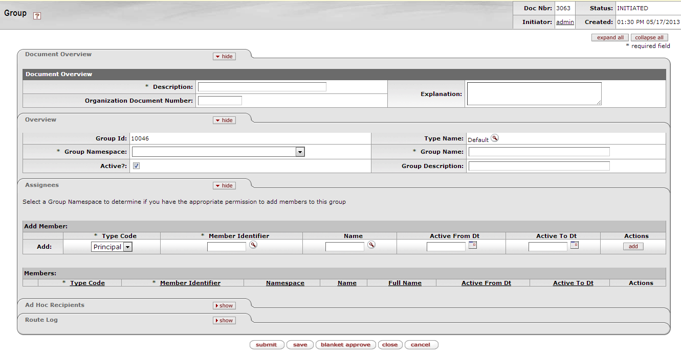 Group Maintenance Document