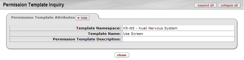 Permission Template Inquiry