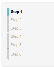 Vertical Step Progress Bar