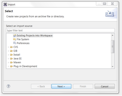 Import New Project Eclipse