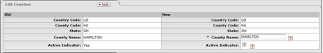 County Mainteance Document: Edit Counties Tab